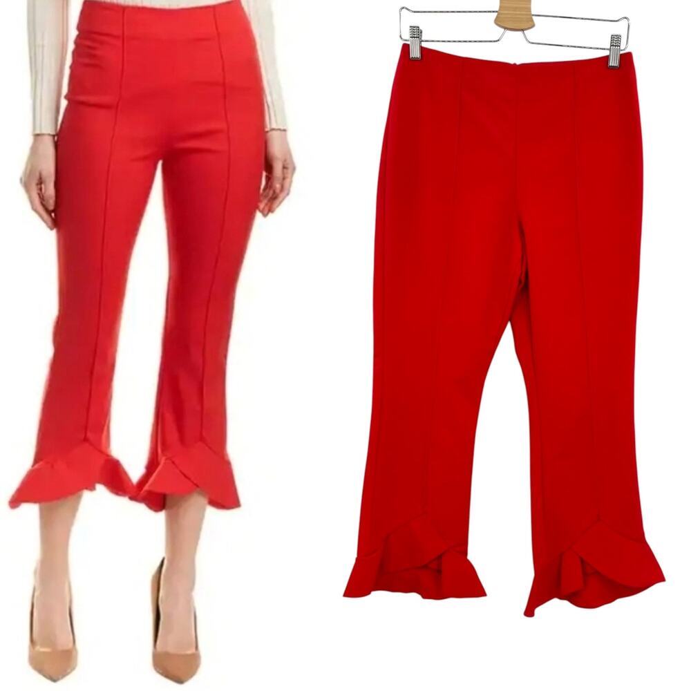C/meo Collective Forgive Pants Crop Flared High Waist Red Size Medium‎
